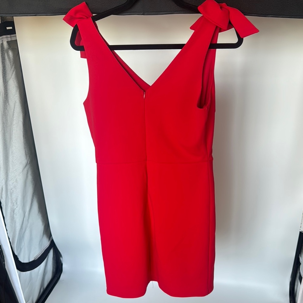 Elegant Red Sleeveless Dress - Picture 5 of 5